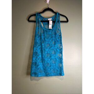 Bozzolo Lace Racerback Tank Top NWT | Size Large | Romantic Feminine Aesthetic L